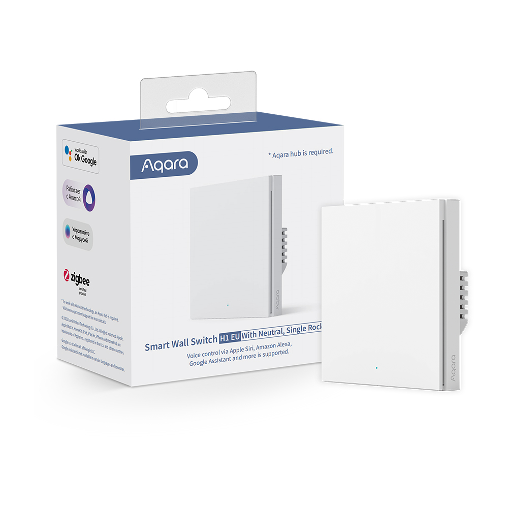 Aqara Smart Wall Switch H1 (with neutral, single rocker)